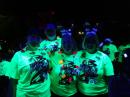 Our shirts were neon under the black light